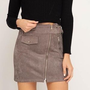 Suede skirt